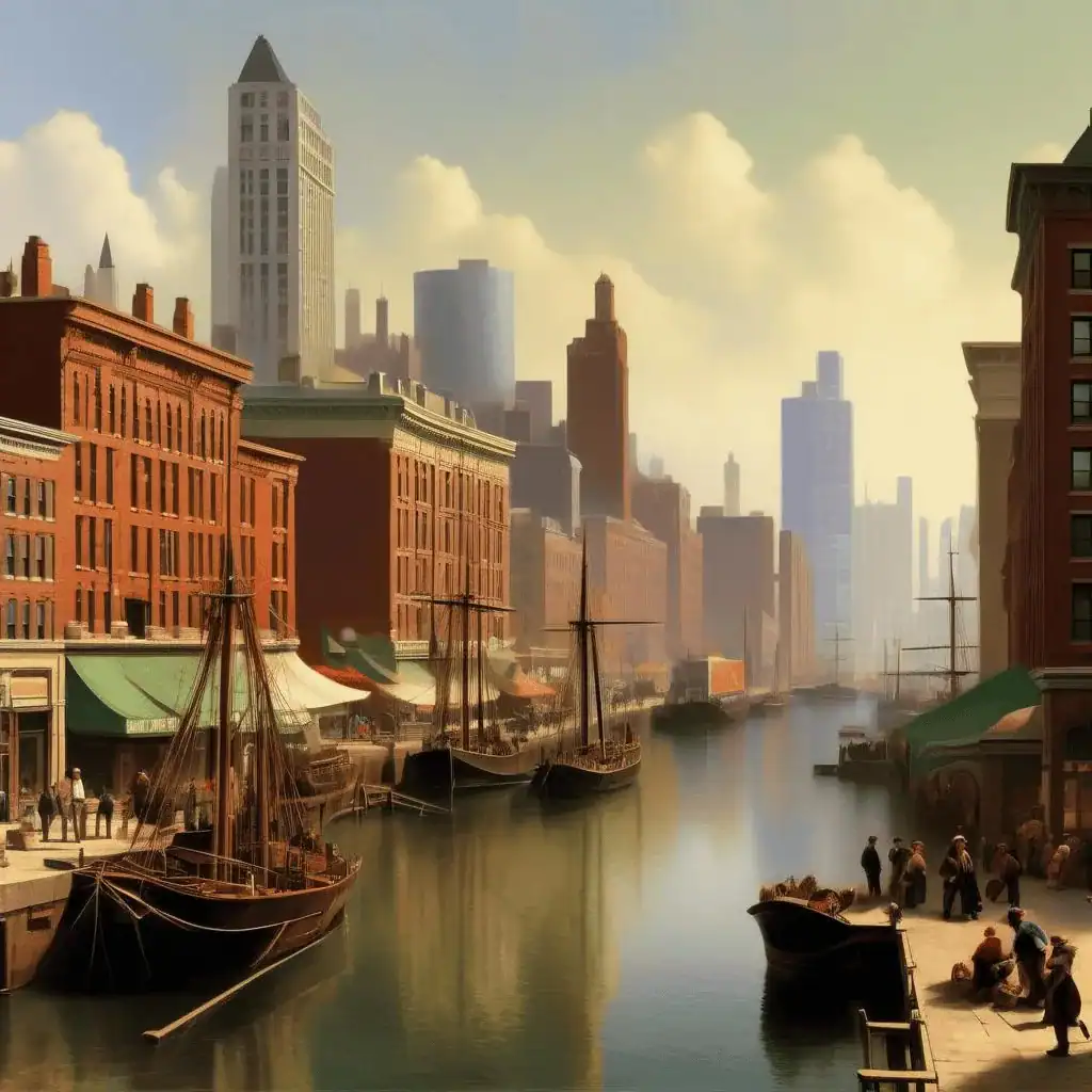 Wharf Scene – Albert Bierstadt